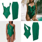 Secy - Green Sexy One-Piece Swimsuit Set