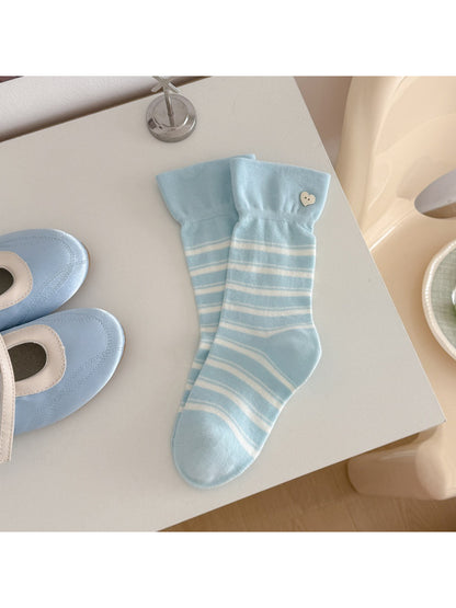 Rufia - Stripe Heart Patch Crew Socks product image 8