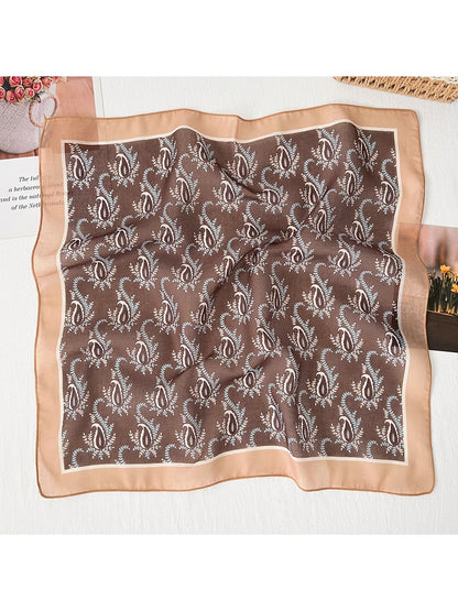 Scarvii - Decorative Paisley Motif Square Scarf