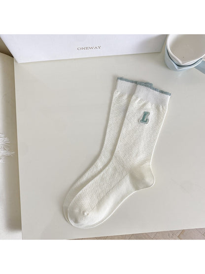 Rufia - Pastel Stripe Ribbed Crew Socks product image 5