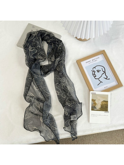 Scarvii - Gradient Color Long Narrow Fashion Scarf