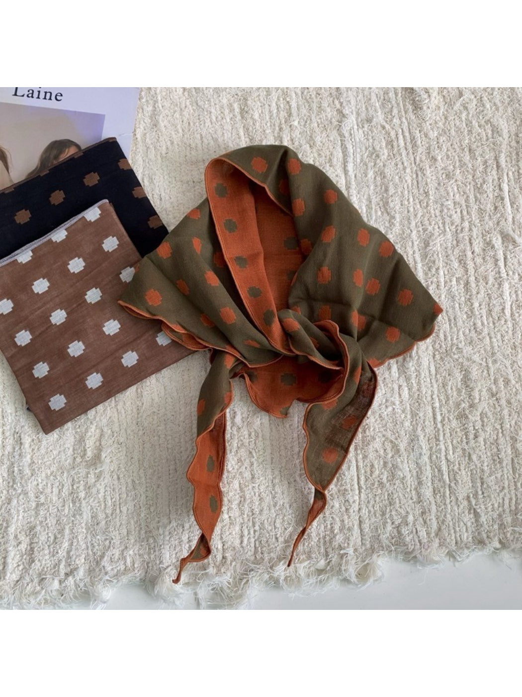 Scarvii Soft Geometric Triangle Scarf
