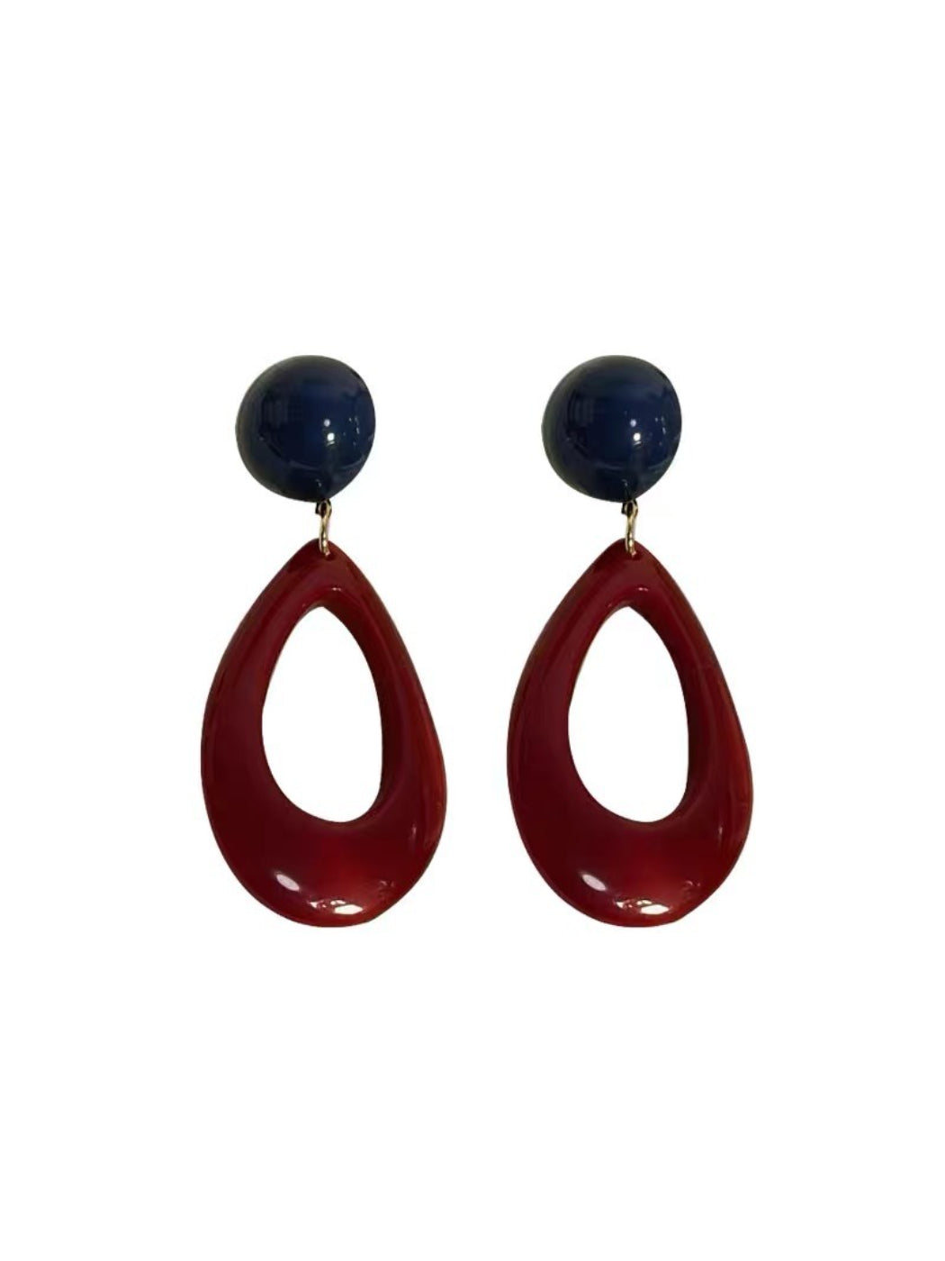 Earwish - Hollow Teardrop Statement Earrings