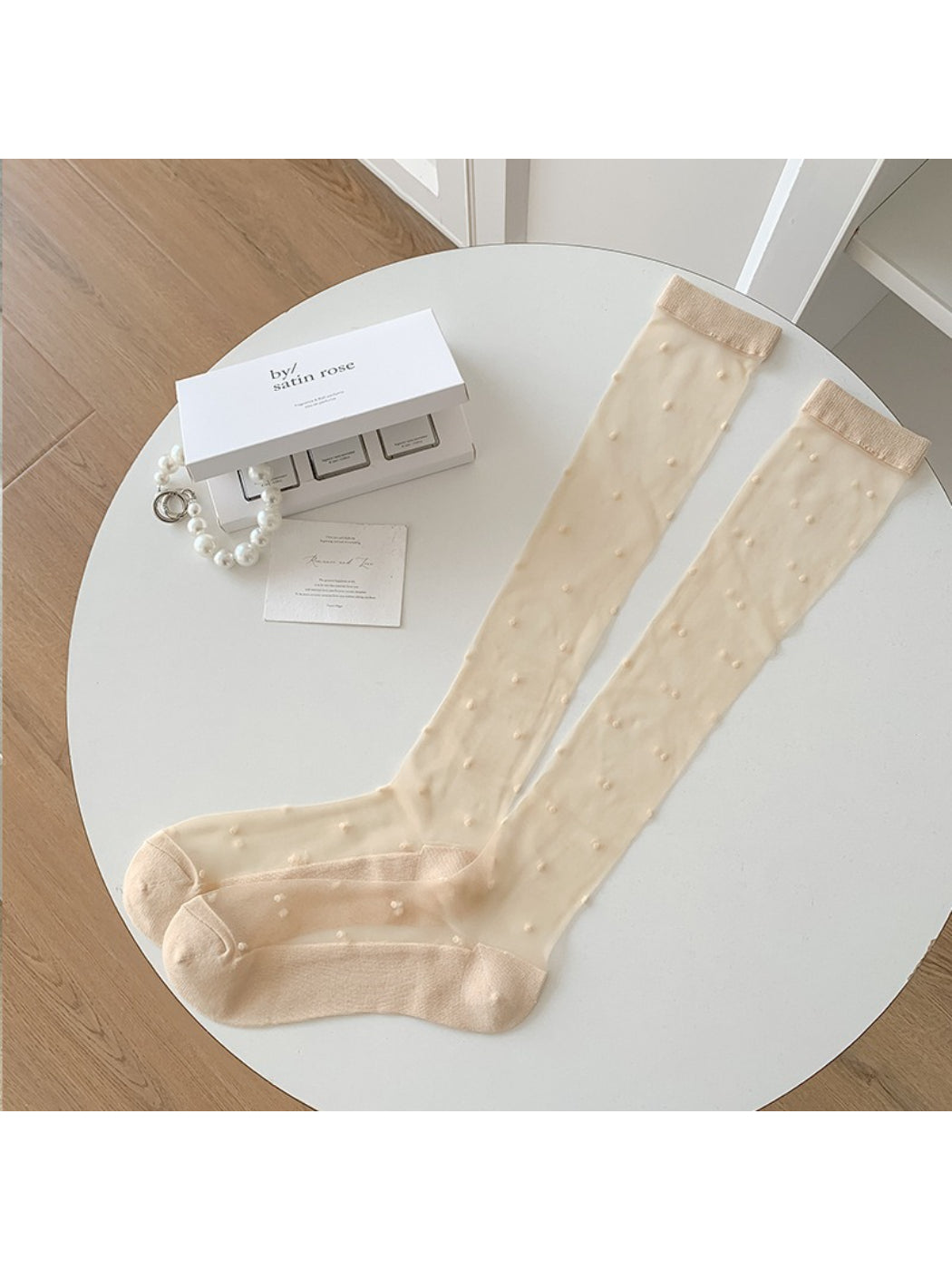 Rufia - Sheer Polka Mid Calf Socks