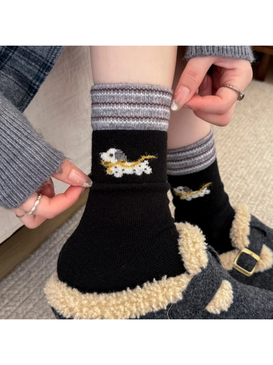 Rufia - Women's Dog Design Autumn and Winter Socks