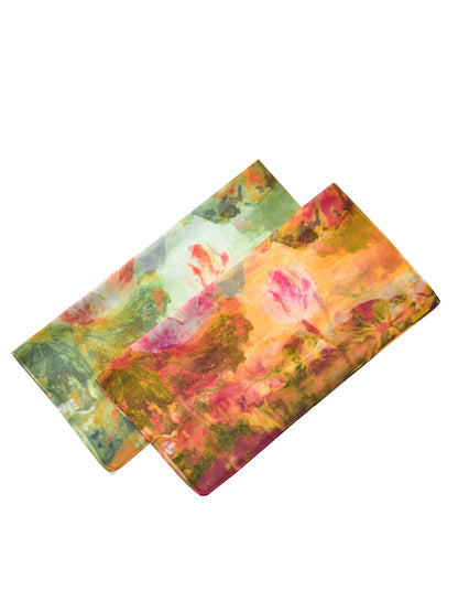 Scarvii - Spring Summer Watercolor Floral Scarf