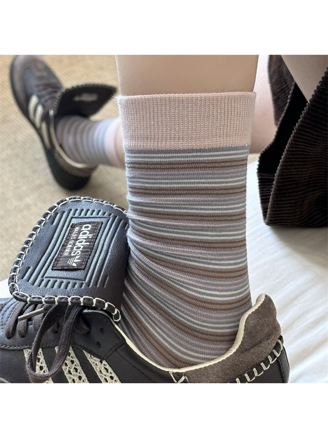 Rufia - Classic Multi Stripe Mid Calf Socks