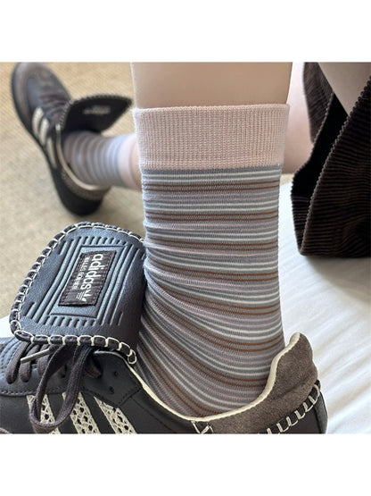 Rufia - Classic Multi Stripe Mid Calf Socks