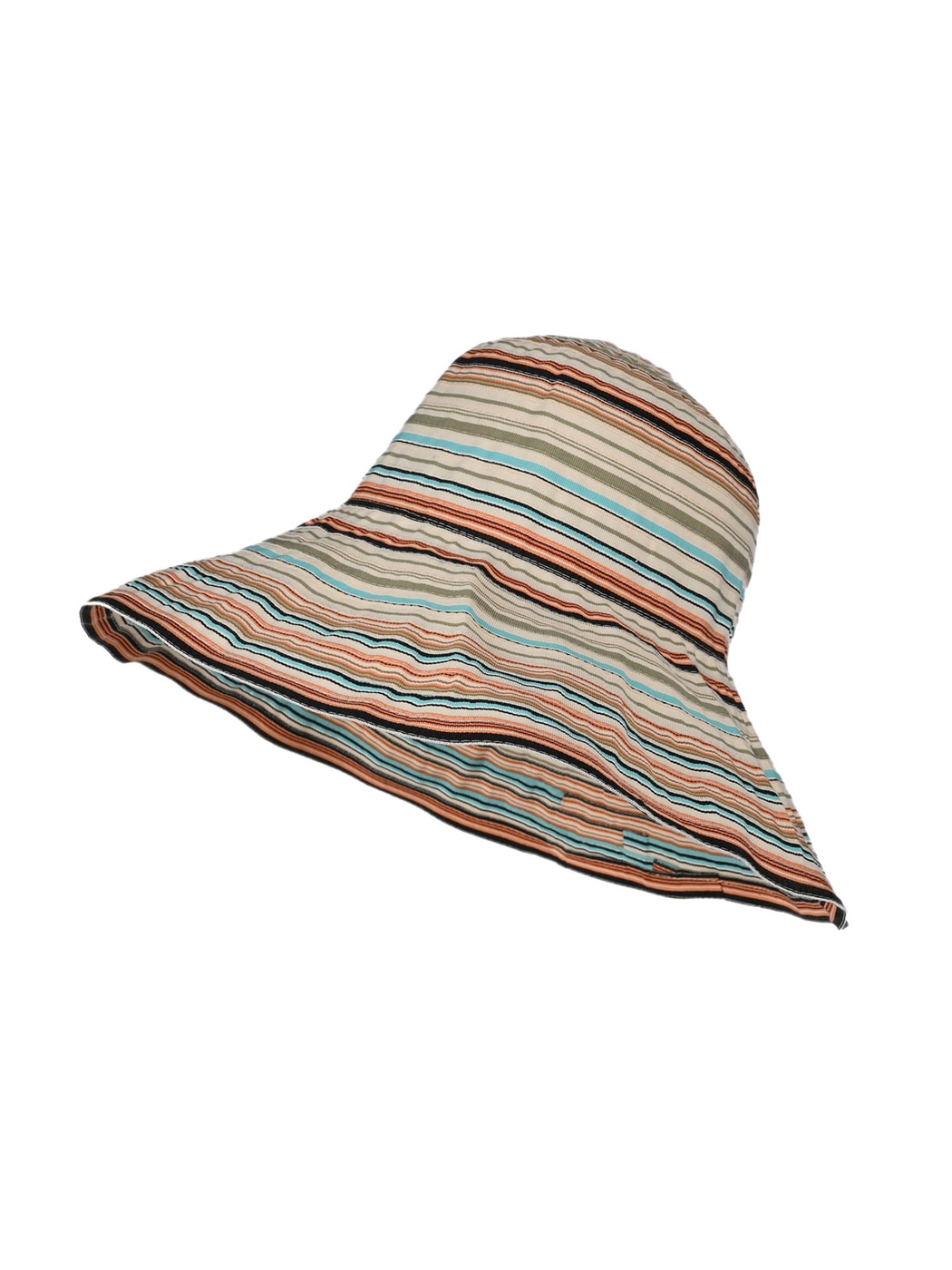 Haila - Colorful Striped Wide Brim Bucket Hat
