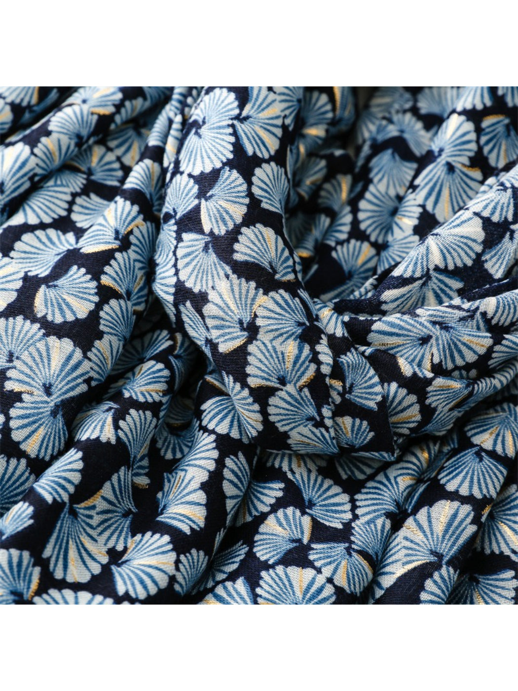 Scarvii - Lightweight Allover Leaf Print Scarf
