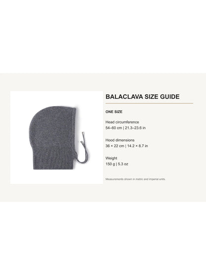 Haila - Drawstring Balaclava Hood with Ribbed Neck