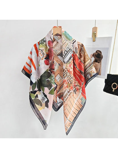Scarvii Paris Collage Square Scarf