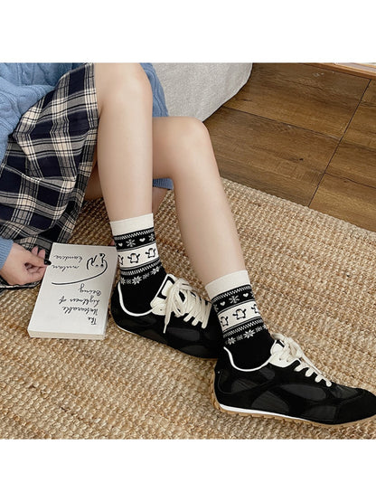 Rufia - Animal Pattern Cute Pattern Mid-Calf Socks