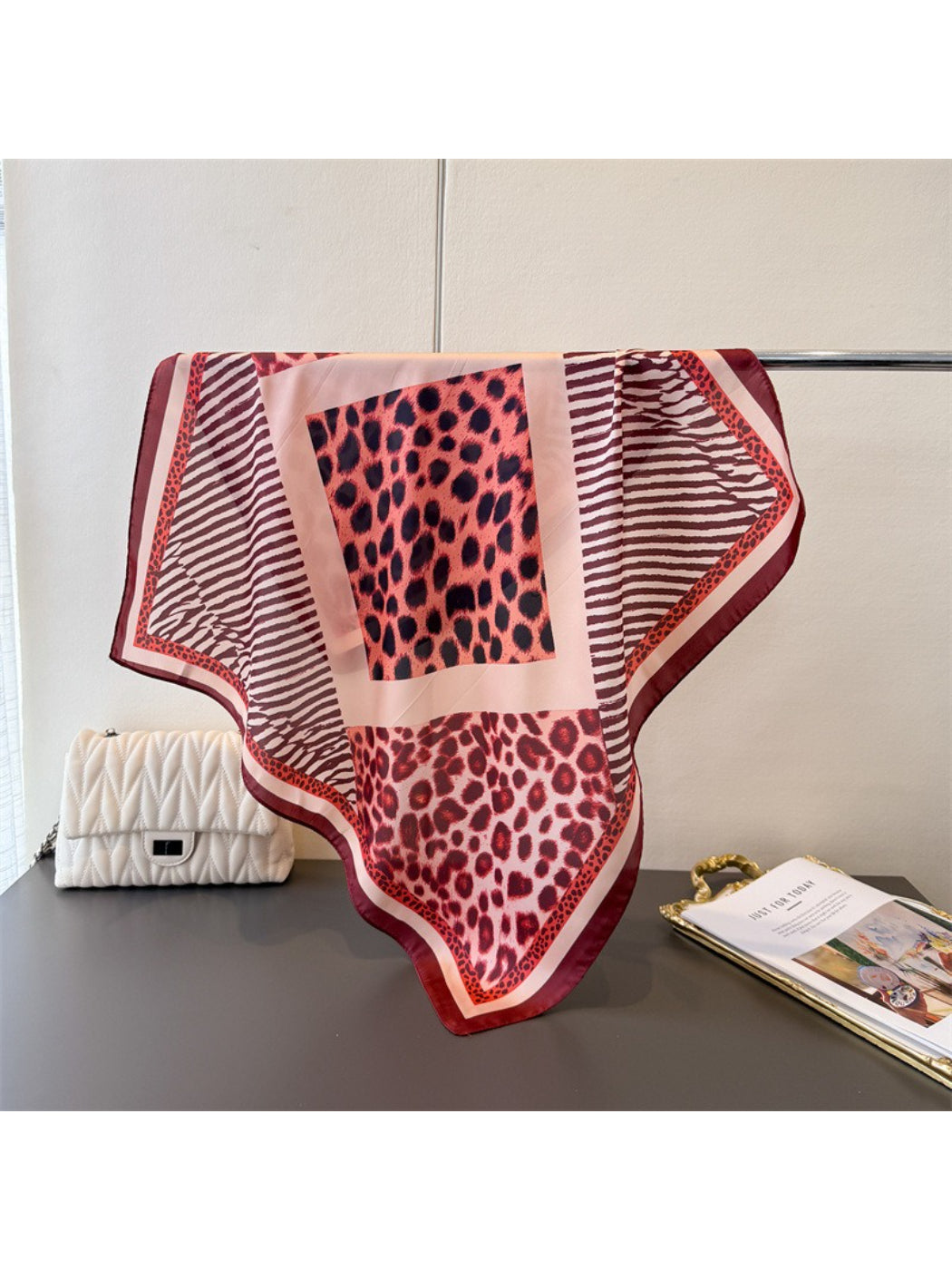 Scarvii Mixed Animal Print Square Scarf