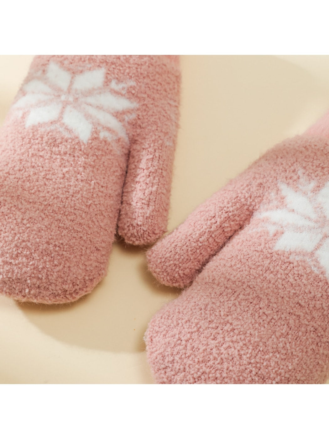 Gloving - Snowflake Fluffy Knit Women's Mittens