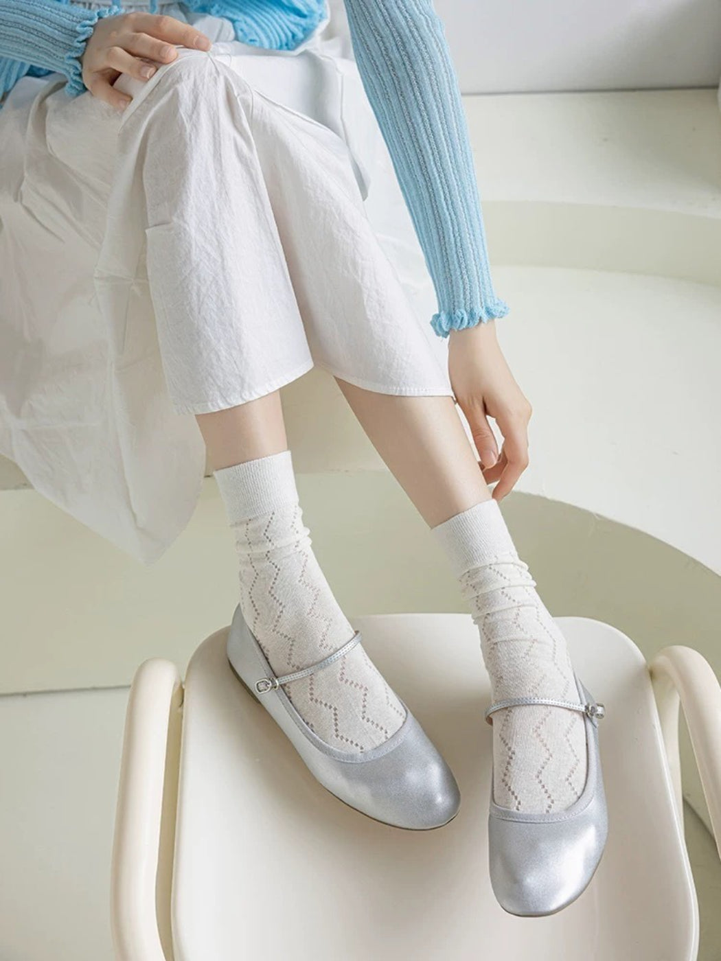Rufia - Textured Rib Knit Crew Socks product image 9
