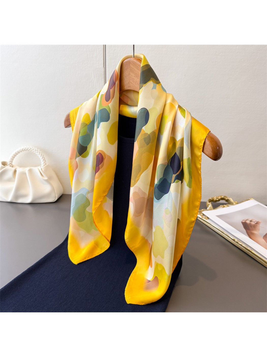 Scarvii Abstract Blush Square Scarf