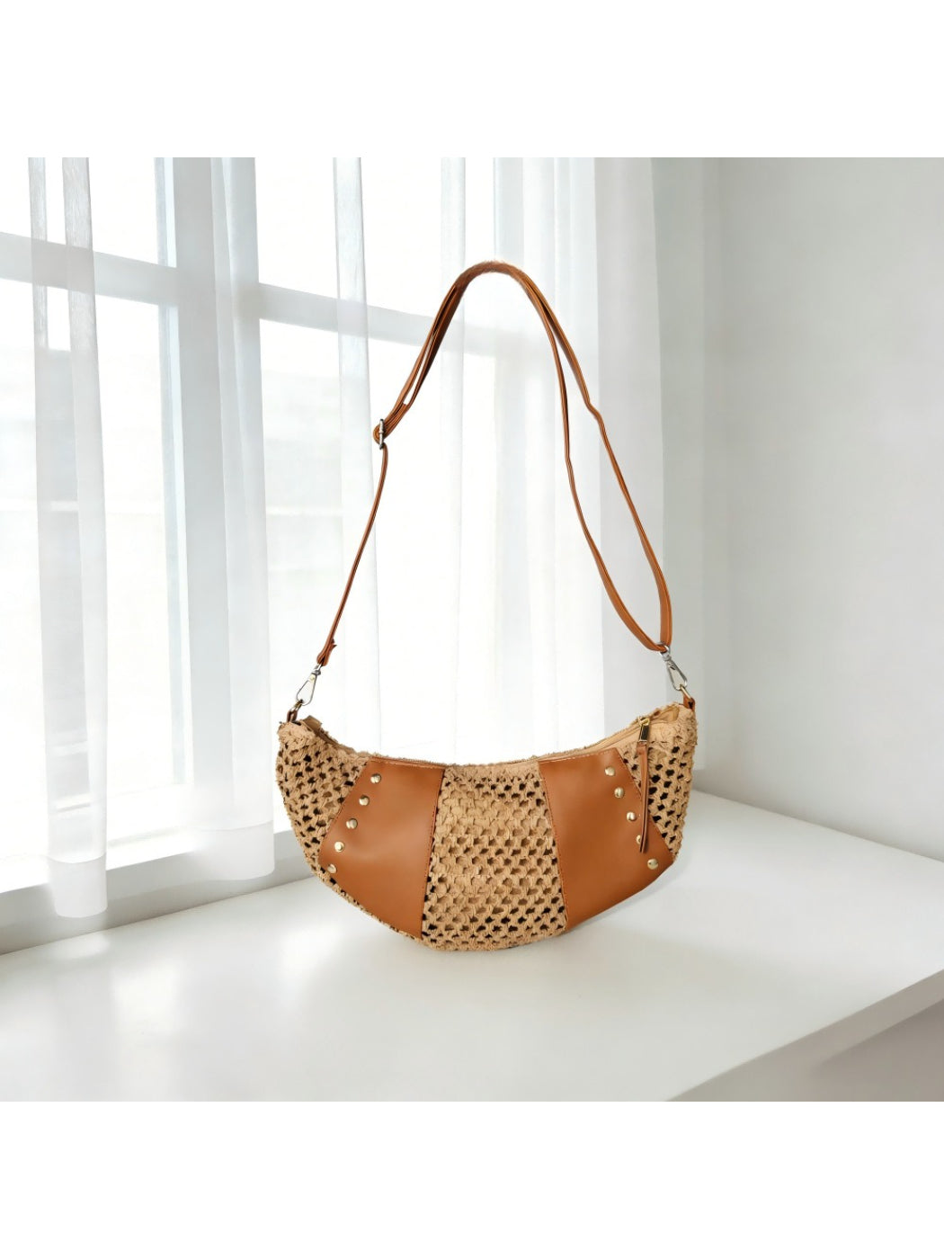 Cosbai - Open Weave Hobo Shoulder Bag - image 2