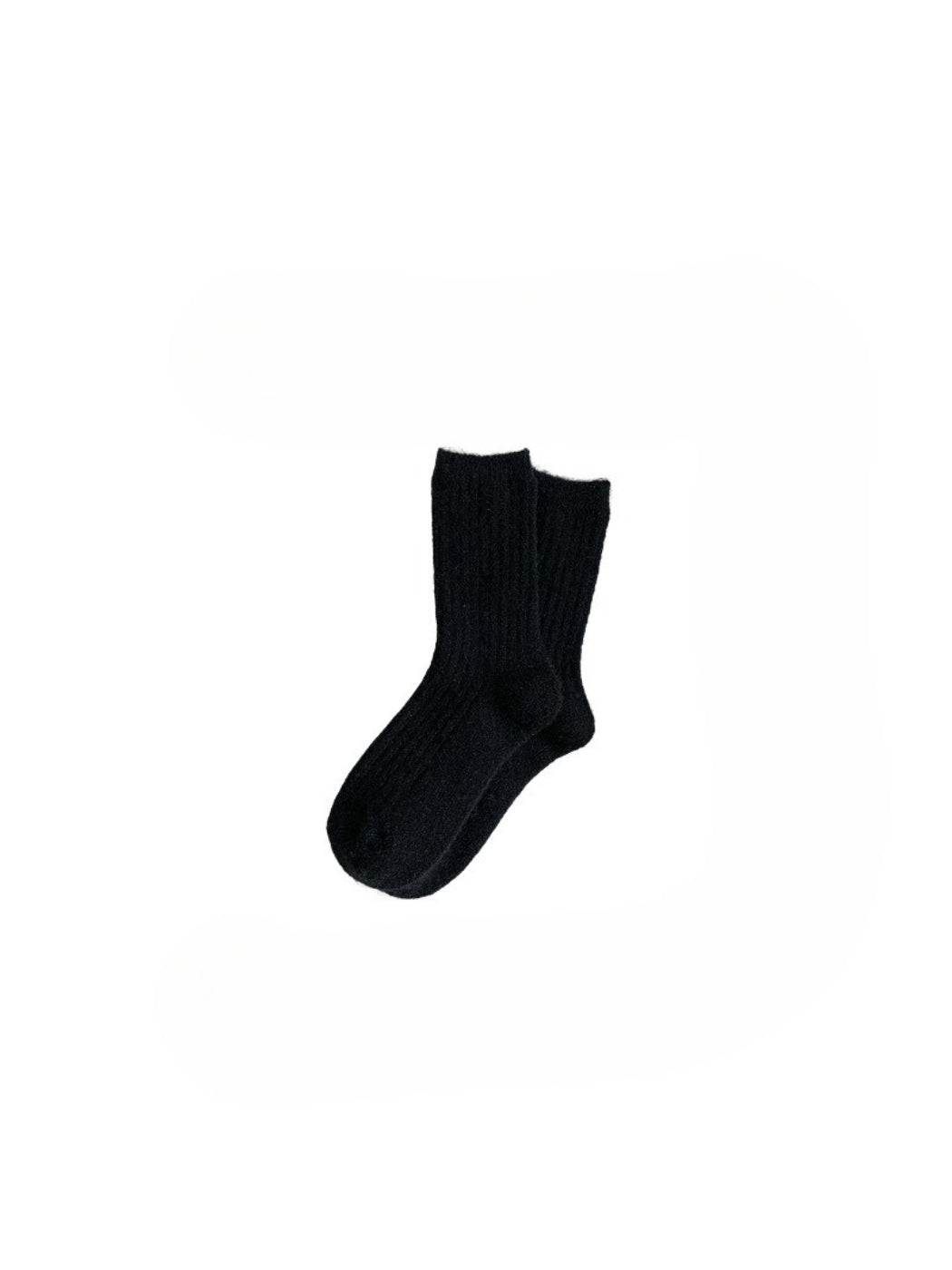 Rufia - Fuzzy Ribbed Cozy Crew Socks