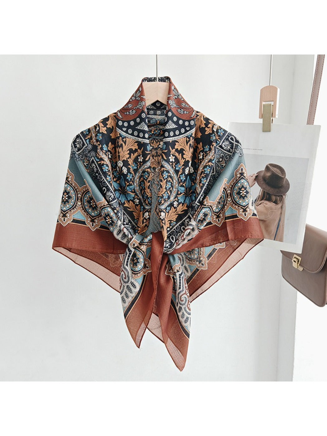 Scarvii Paisley Medallion Square Scarf