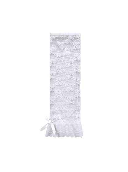 Cozyra - Heart Pattern Sheer Lace Leg Warmers