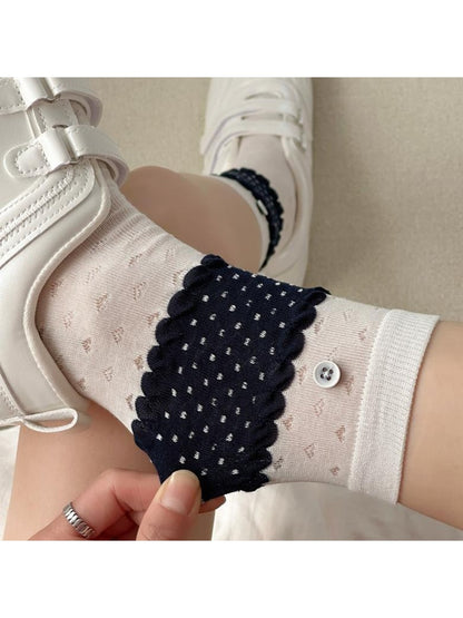 Rufia - Sweet Style Decorative Casual Crew Socks