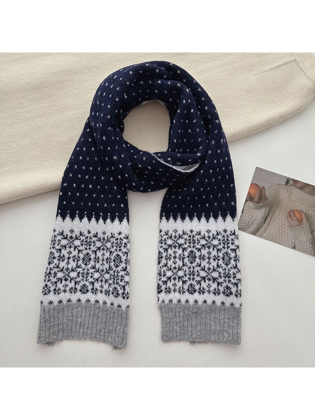 Scarvii - Fair Isle Knit Long Scarf