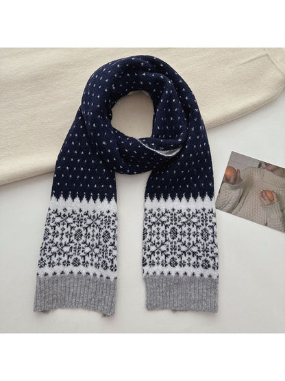 Scarvii - Fair Isle Knit Long Scarf