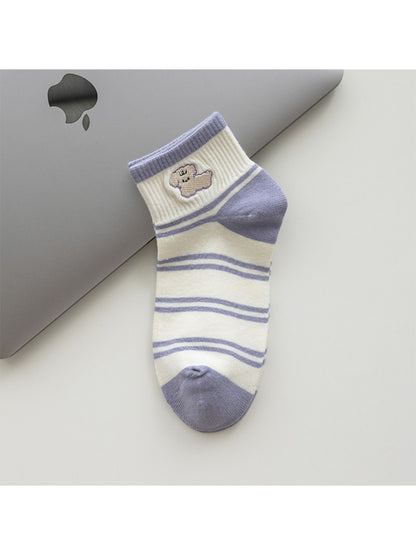 Rufia - Puppy Stripe Ankle Socks