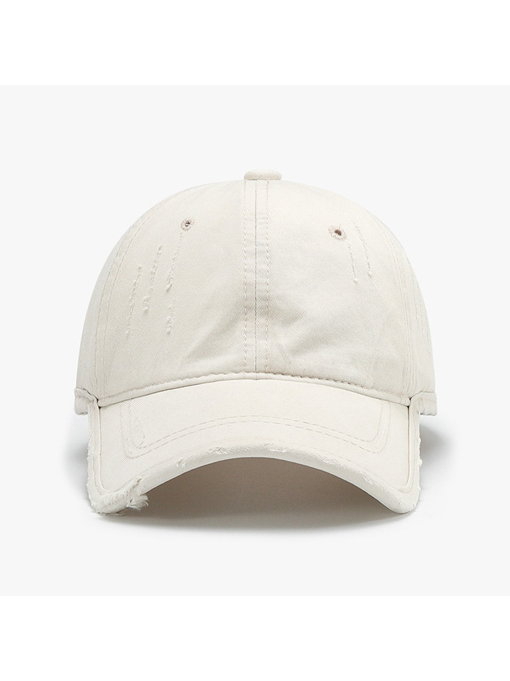 Haila - Adjustable Distressed Curved Brim Baseball Cap