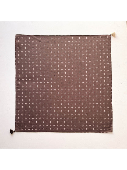 Scarvii - Tassel Corner Geometric Pattern Square Scarf