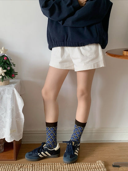 Rufia - Textured Geometric Knit Crew Socks product image 6