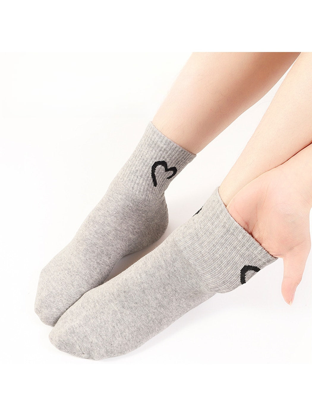 Rufia - Playful Heart Design Crew Socks
