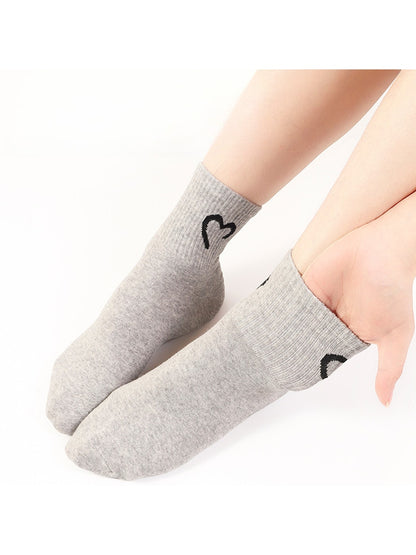 Rufia - Playful Heart Design Crew Socks