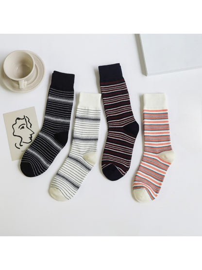 Rufia - Fine Stripe Knit Crew Socks