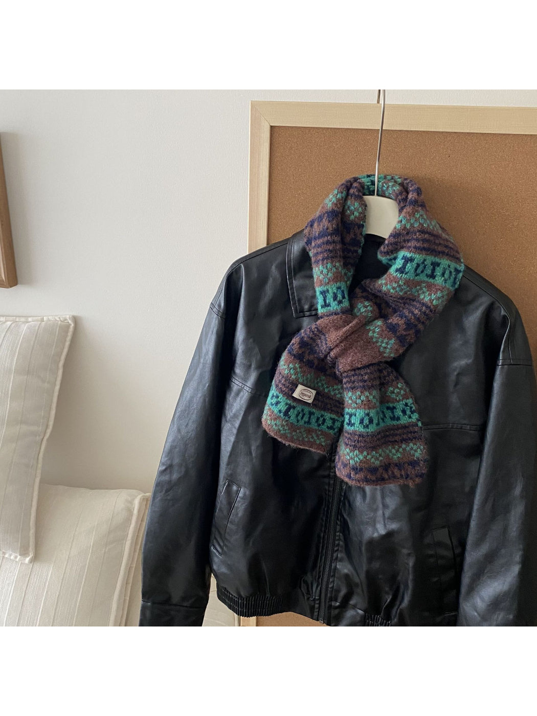 Scarvii - Fair Isle Knit Short Scarf