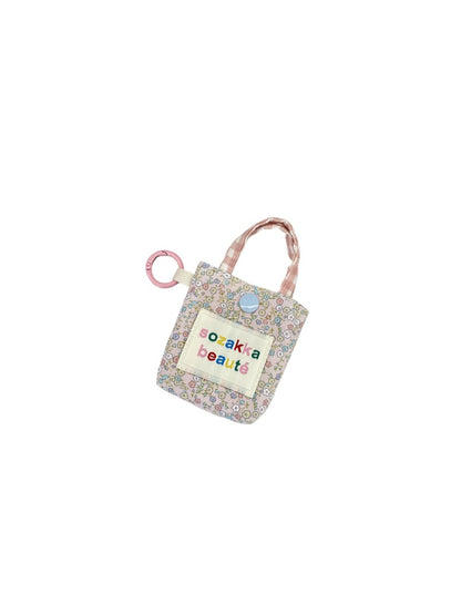 Cosbai - Floral Patchwork Mini Earphone Pouch & Coin Purse