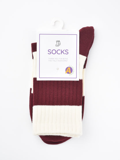 Rufia - Mid-Calf Socks with Bow & Stripe Pattern for Girls