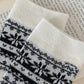 Rufia - Double-knit Mid-calf Socks with Bohemian-style