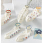 Rufia- Colorful Lace Trim Summer Low-Cut Socks