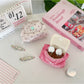 Cosbai Soft Dot Button Coin Purse open showing interior space and lining