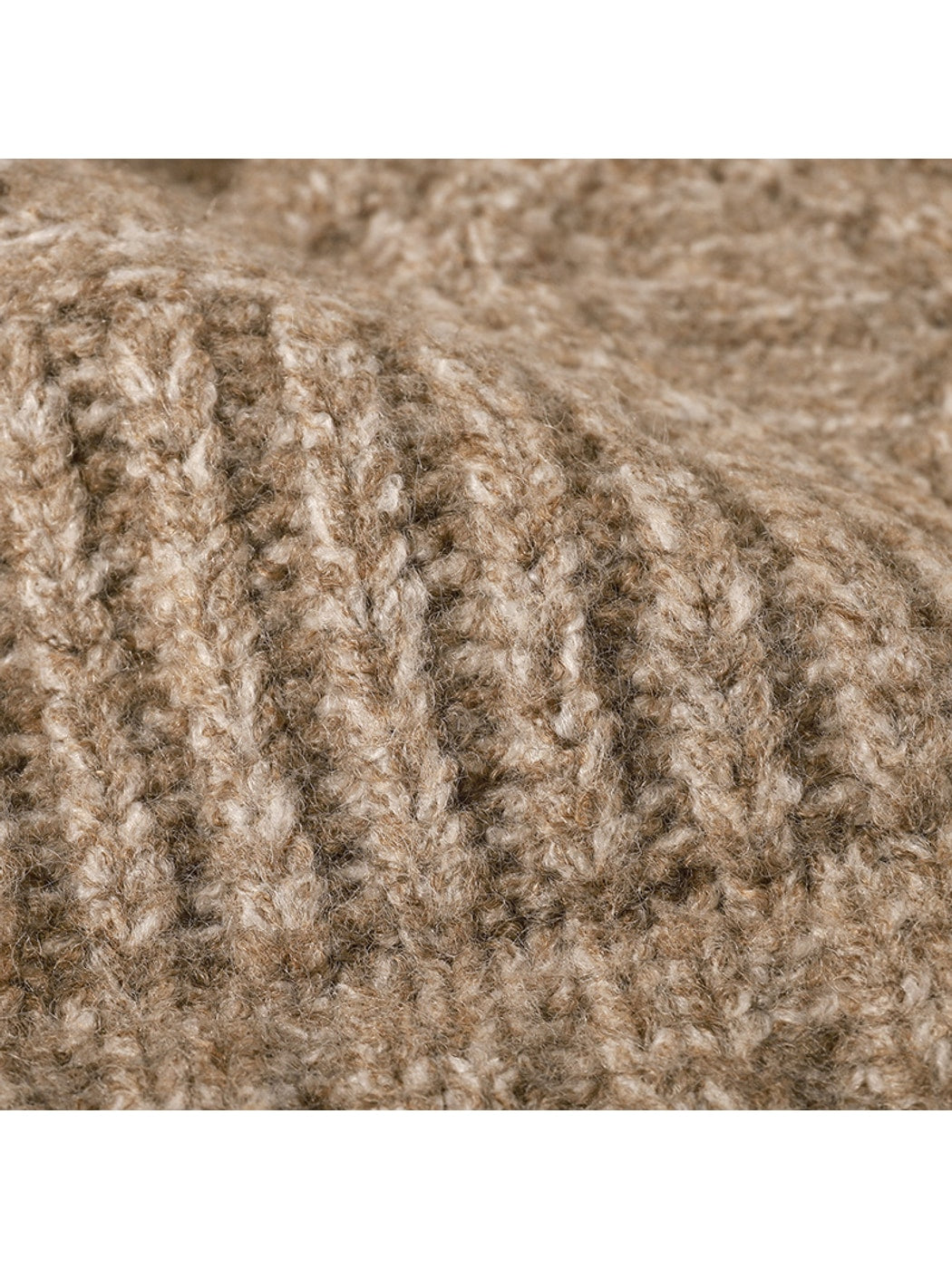 Haila - Pom Pom Cable Knit Folded Cuff Beanie