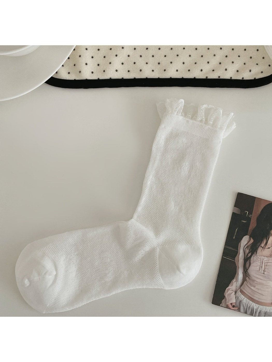 Rufia - Sweet Bow Detail Crew Socks