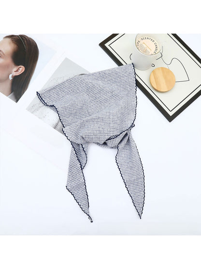 Scarvii - Geometric Check Fashion Triangle Bandana