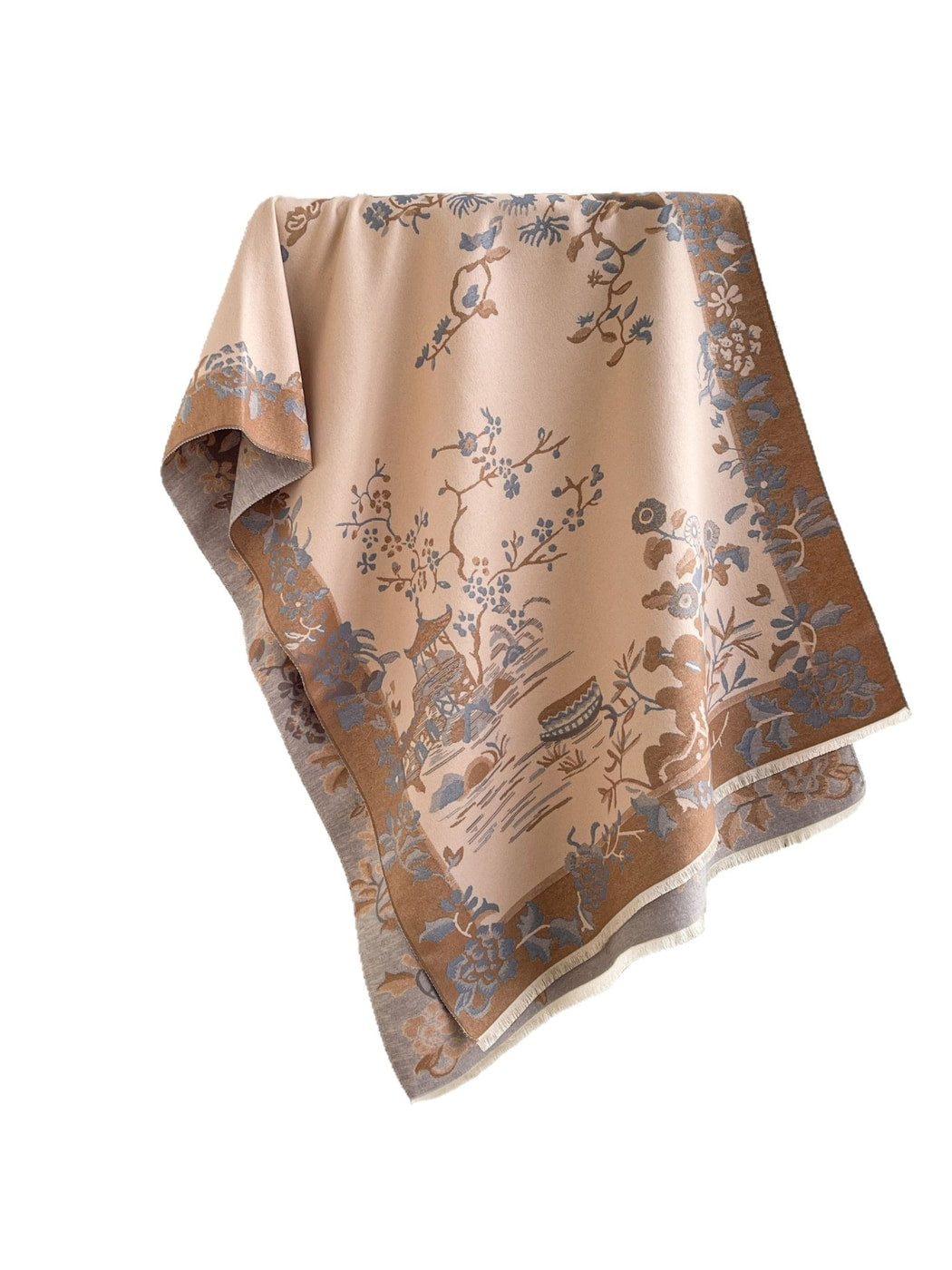 Scarvii - Landscape Pattern Fringed Scarf
