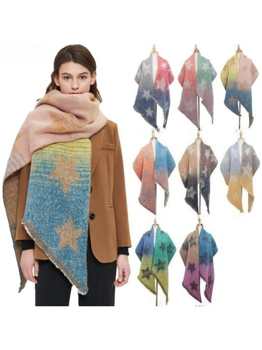 Scarvii - Winter Star-patterned Wrap Scarf for Cozy Warmth