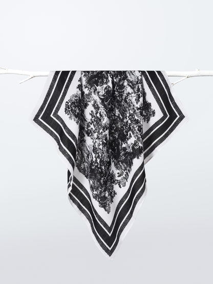 Scarvii - Retro Print Small Square Scarf