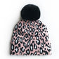 Haila - Leopard Knitted Beanie with Pompom