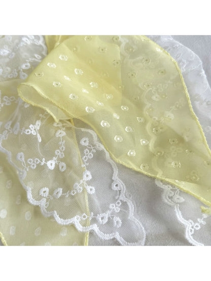 Scarvii - Elegant Lace Floral Pattern Scarf