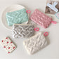 Cosbai - Quilted Heart Pattern Zip Pouch Bag